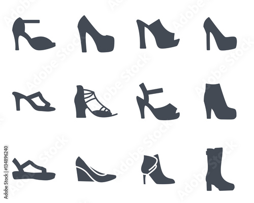 Women Shoes Silhouette Icon