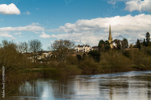 Ross on Wye, river in foreground photo