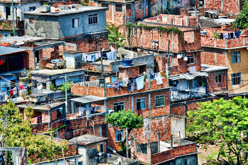 Laundry day in Rocinha, a favela in Rio de Janeiro, Brazil photo