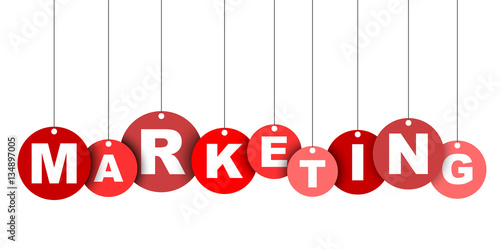 Red easy vector illustration isolated circle tag banner marketing. This element is well adapted for web design.