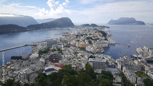 View over Alesund a town