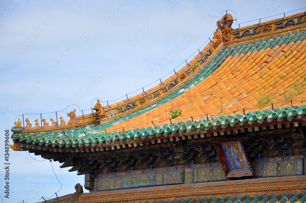 Chongmo Pavilion in the Shenyang Imperial Palace (Mukden Palace), Shenyang, Liaoning Province, China. Shenyang Imperial Palace is UNESCO world heritage site built in 400 years ago. Chongmo Pavilion in the Shenyang Imperial Palace (Mukden Palace), Shenyang, Liaoning Province, China. Shenyang Imperial Palace is UNESCO world heritage site built in 400 years ago.