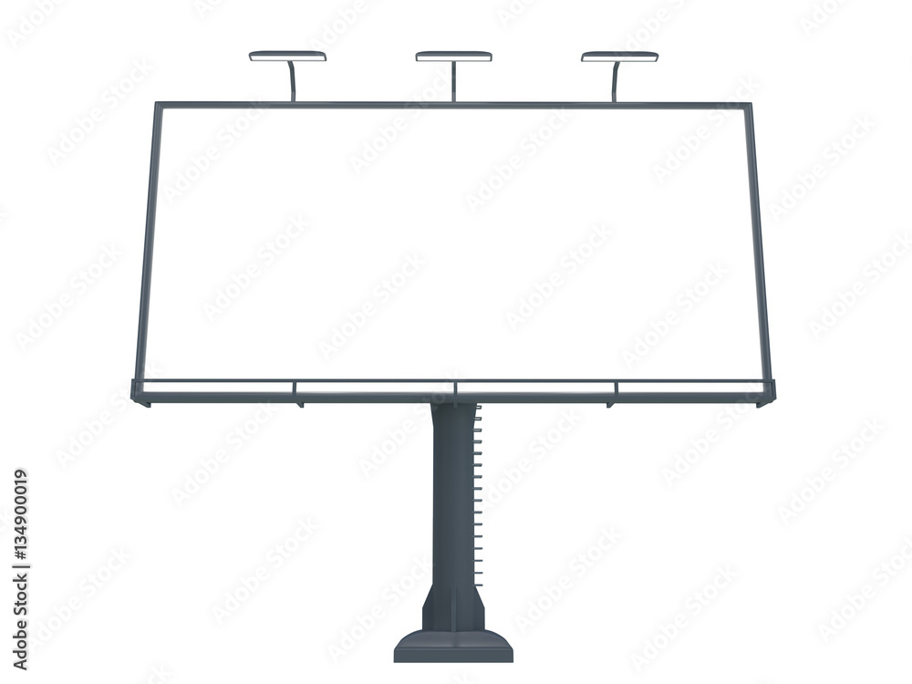 3D rendering of blank billboard (empty advertisement) isolated on white background 3D rendering of blank billboard (empty advertisement) isolated on white background