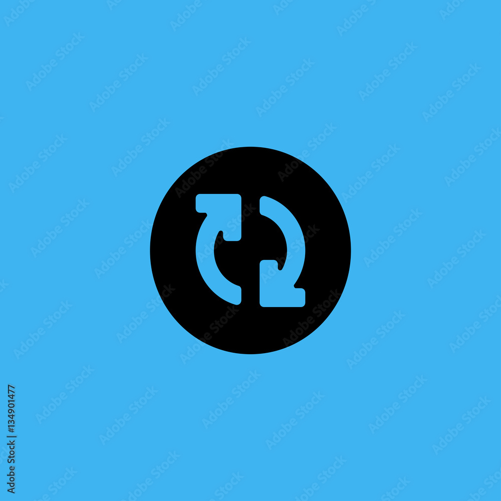 refresh icon. flat design refresh icon. flat design