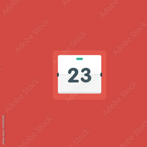 calendar app icon. flat design