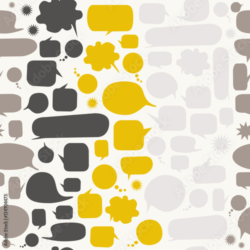 Seamless speech bubbles background. Vector