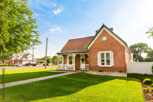 Village house in summer day.