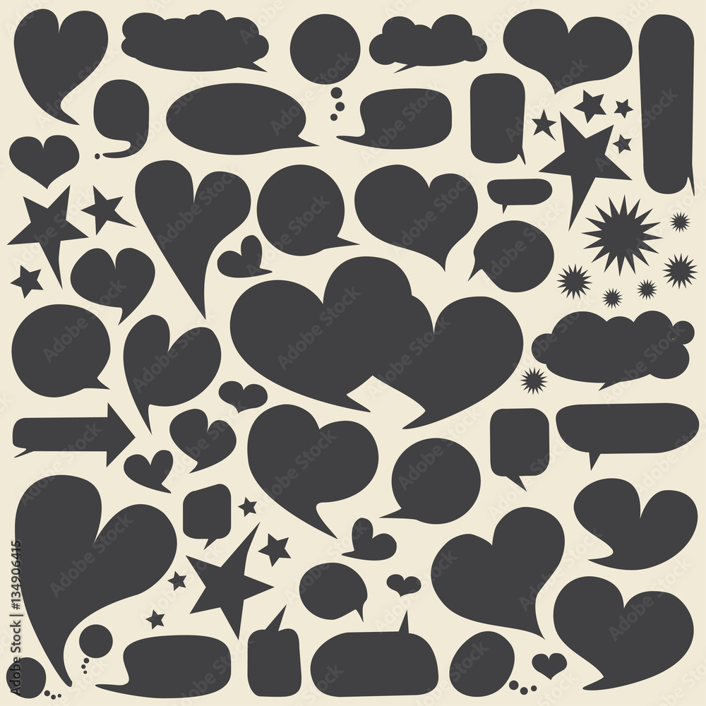 Fototapeta premium Collection of speech bubbles. Vector