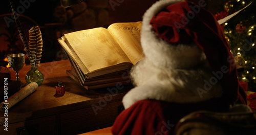 Santa Claus Reading Naughty and Nice List