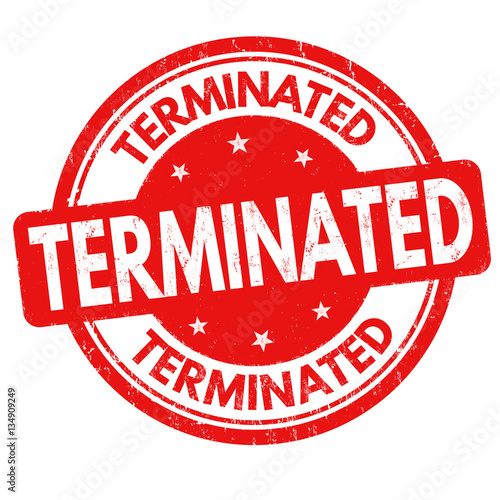 Terminated sign or stamp
