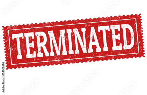 Terminated sign or stamp