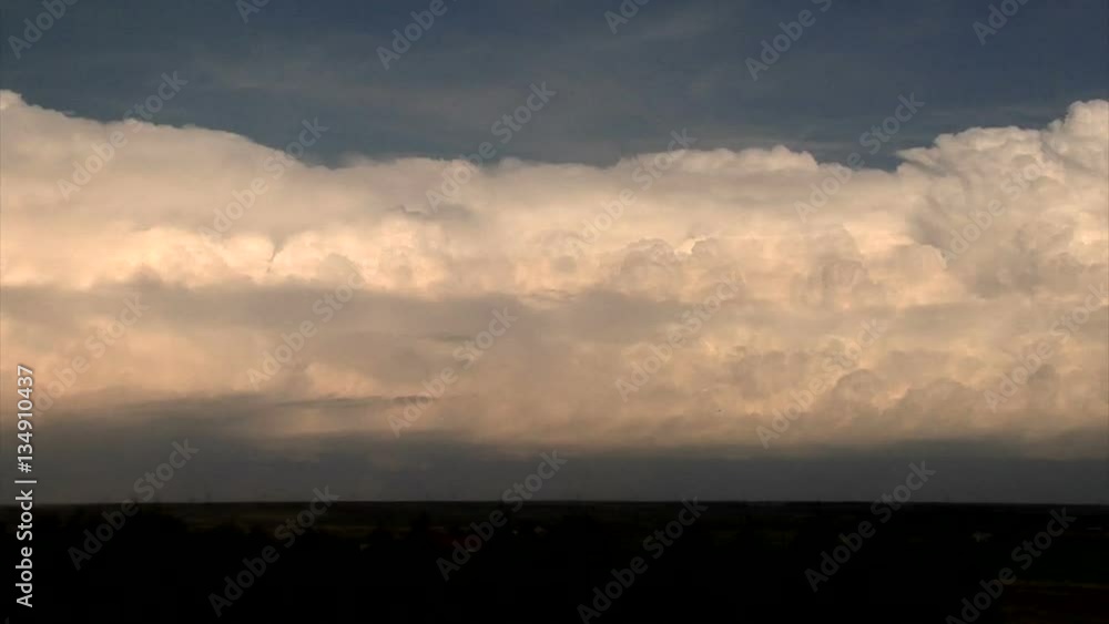 Wall of Thunderstorm Clouds on High Plains Wall of Thunderstorm Clouds on High Plains