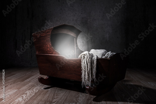 Eerie Cradle. Low key lighting