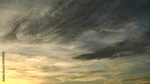 Cirrus Clouds at Sunset photo