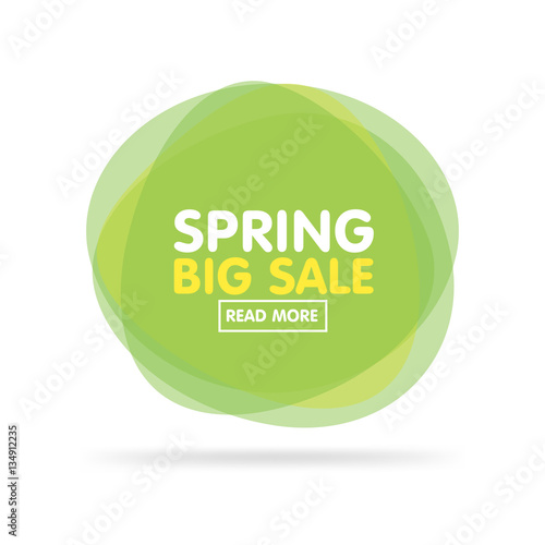 Vector illustration of modern transparent colorful green labels for greetings and promotion.