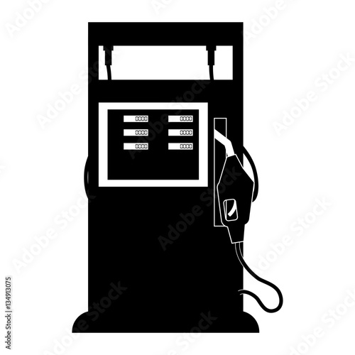 Black gasoline pump nozzle image, vector illustration design