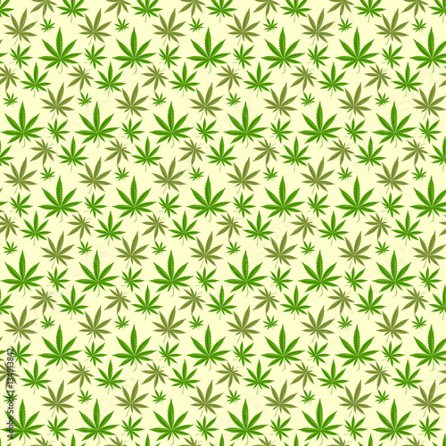 Marijuana background vector seamless patterns