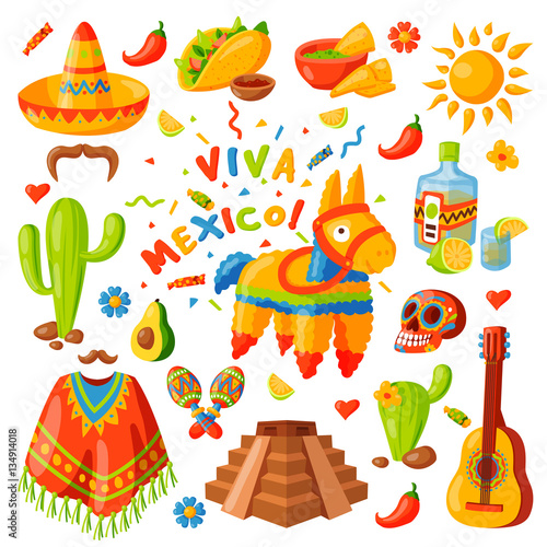 Mexico icons vector illustration.