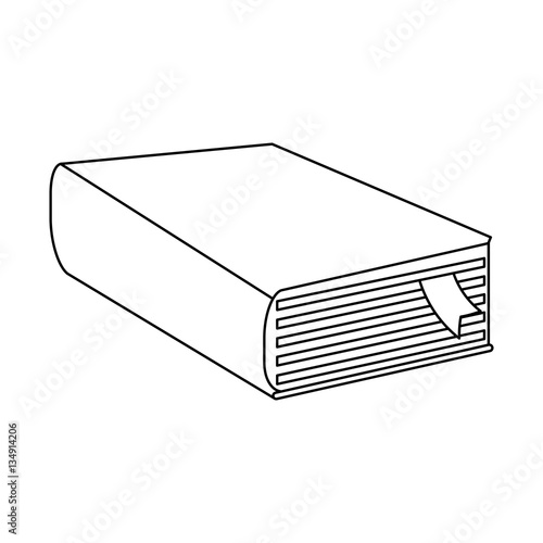 Figure thick book icon design, vector illustration image