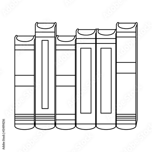 Figure interenting knowledge books icon image, vector illustration