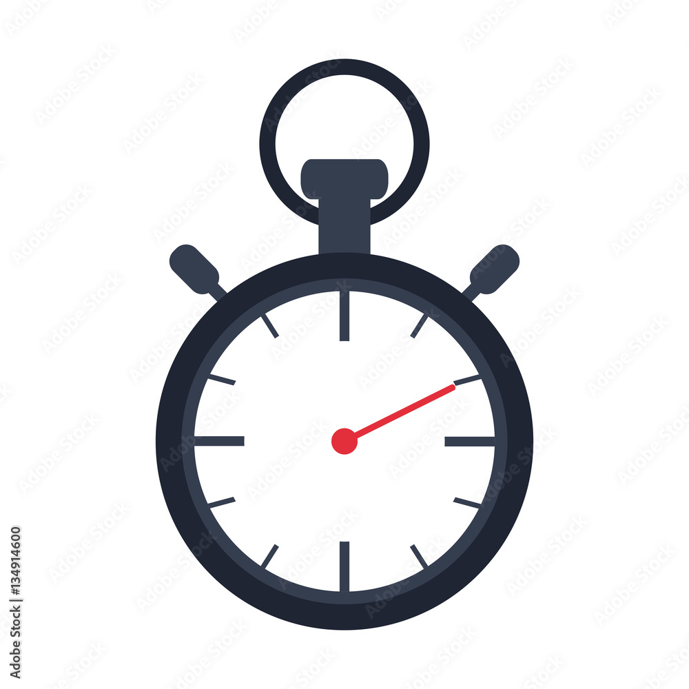 chronometer device icon over white background. colorful design. vector illustration chronometer device icon over white background. colorful design. vector illustration