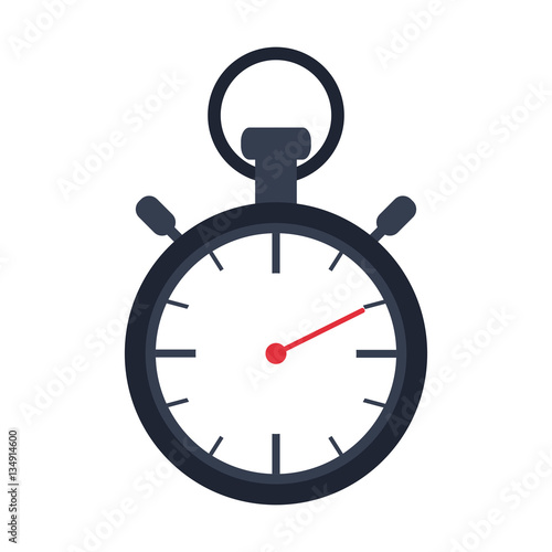 chronometer device icon over white background. colorful design. vector illustration