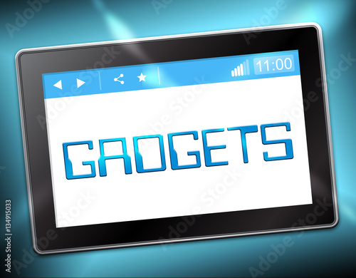 Fotografia Gadgets Tablet Shows Gizmos Online 3d Illustration