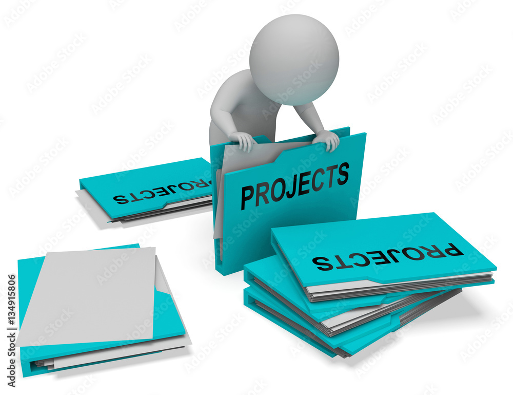Projects Folders Shows Venture Administration 3d Rendering Projects Folders Shows Venture Administration 3d Rendering