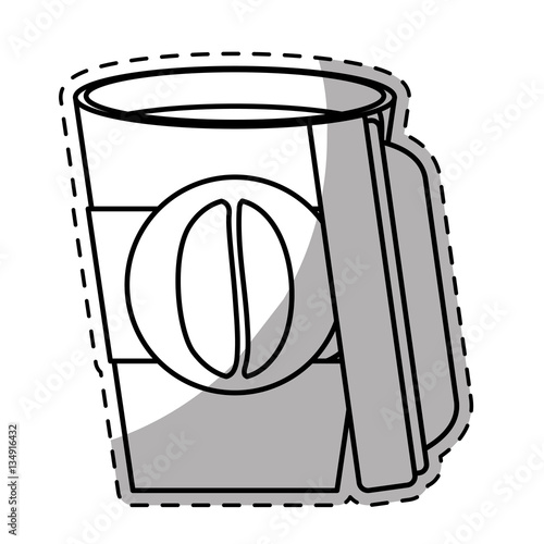 Figure espresso coffee open image, vector illustration icon