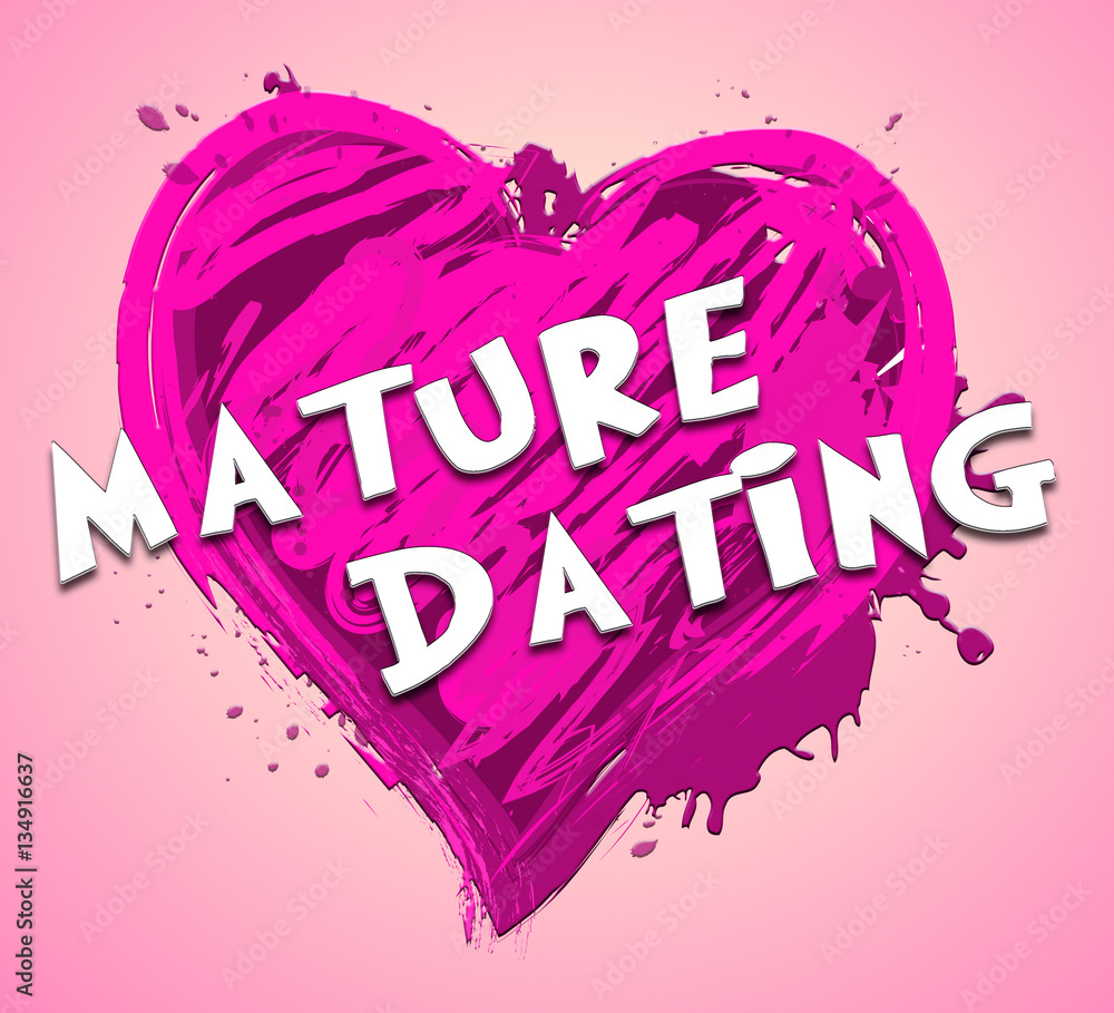 Mature Dating Represents Sweethearts Relationship 3d Illustratio Stock Illustration Adobe Stock