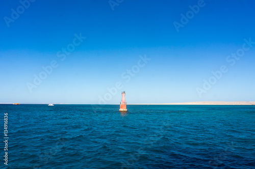 Lighthouse in the Red Sea near Hurghada 
