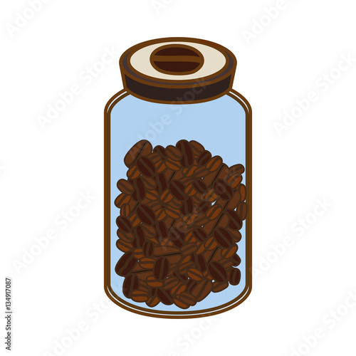 Brown Glass coffee bottle design image,vector illustration