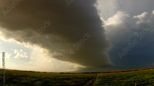 Thunderstorm Gust Front Roll Cloud Passes Overhead