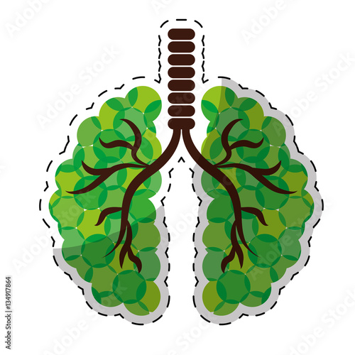 Green lungs of branches image design, vector illustration