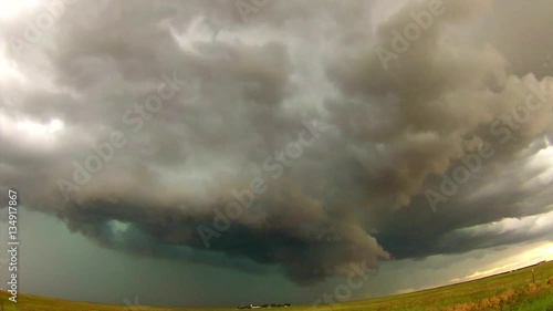 Almost Tornadic Plains Thunderstorm