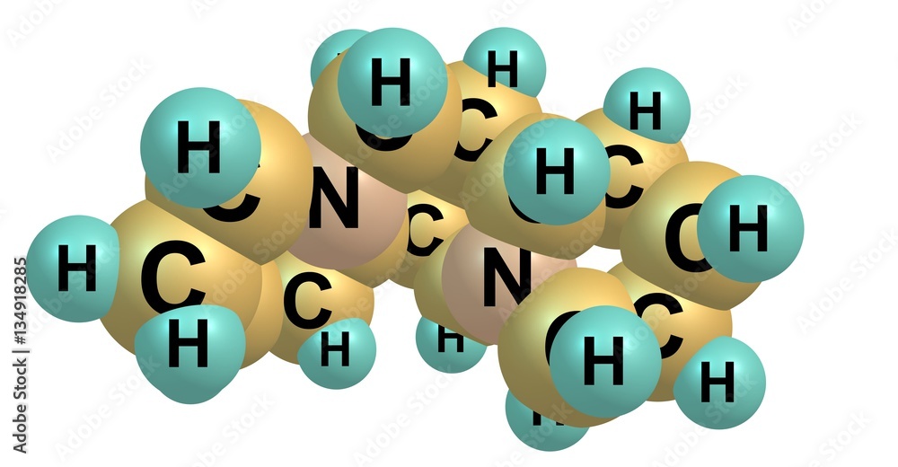 Naklejka premium Sparteine molecular structure isolated on white