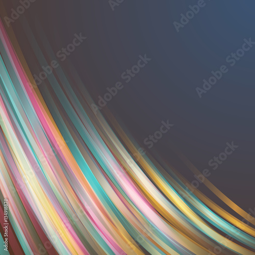 Illustration of Abstract Lightpainting Vector Background. Digital Caligraphy Light Streaks. Vector Neon Disco Light Waves Template