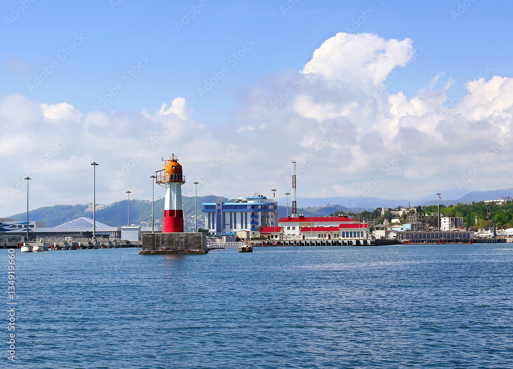 Lighthouse and seaport facilities