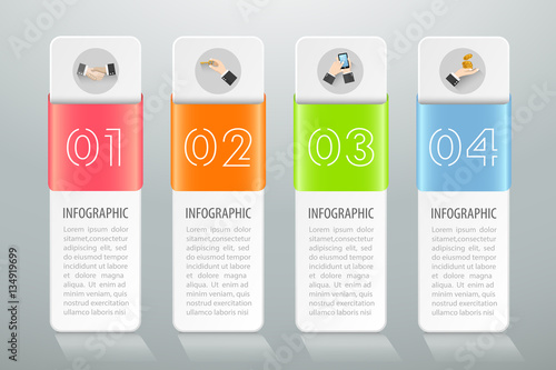 Design template infographic 4 options,  Business concept infographic
