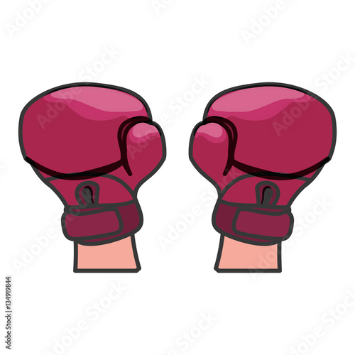 boxing gloves feminism related icons image vector illustration design 