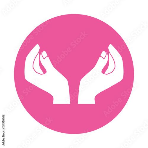 sheltering hands icon image vector illustration design  © djvstock