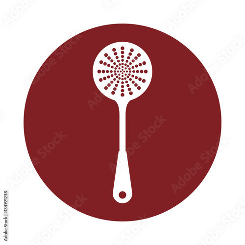 skimmer kitchen supplies icon image vector illustration design 