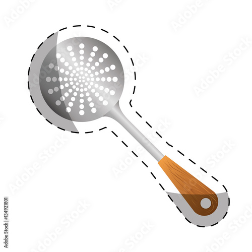 skimmer kitchen supplies icon image vector illustration design 