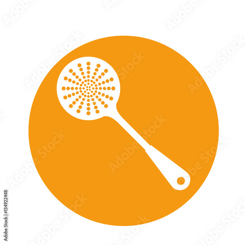 skimmer kitchen supplies icon image vector illustration design 