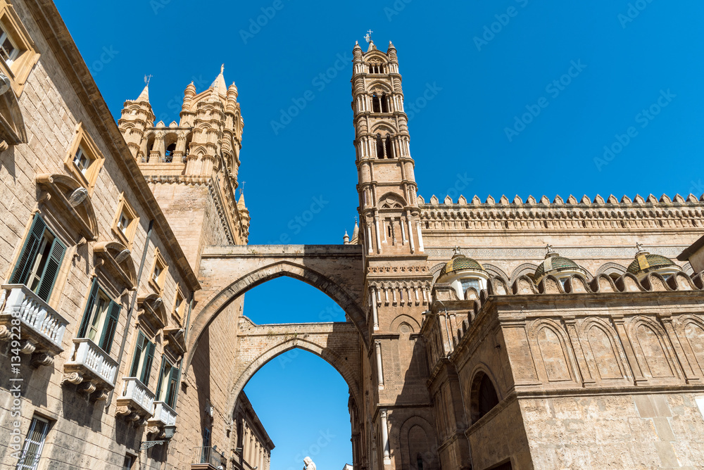 Part of the cathedral of Palermo in Sicily, Italy