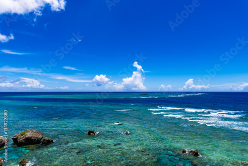 Sea, reef, landscape. Okinawa, Japan, Asia. © dreamsky