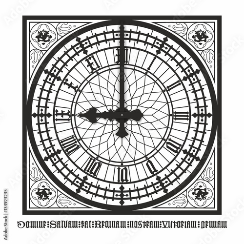 9 o'clock pm am english London Old style Westminster Big Ben Display