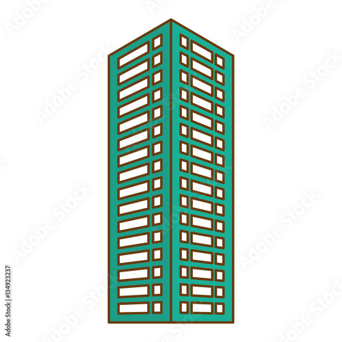 monochrome city building icon image vector illustration design 