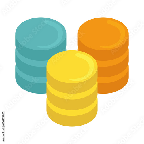 web hosting or data center related icons image vector illustration design 