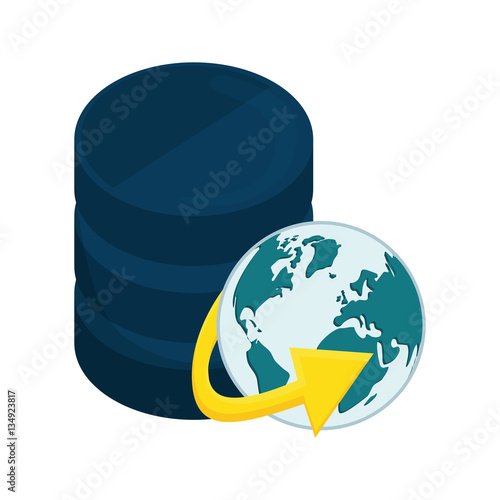web hosting or data center related icons image vector illustration design 